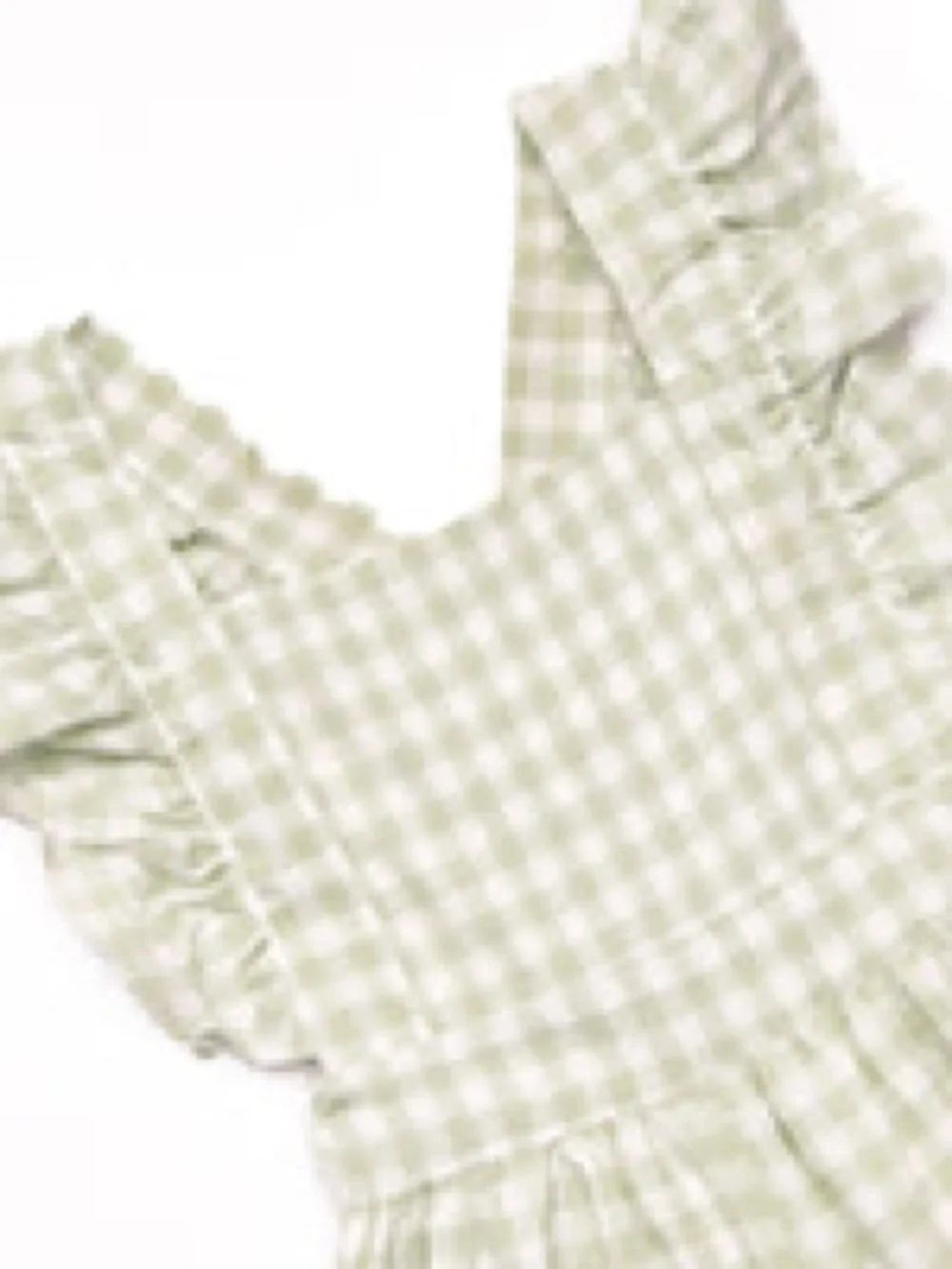 Girls Stitchy Fish Sour apple Gingham  check romper Outfit Size 24 month 24m